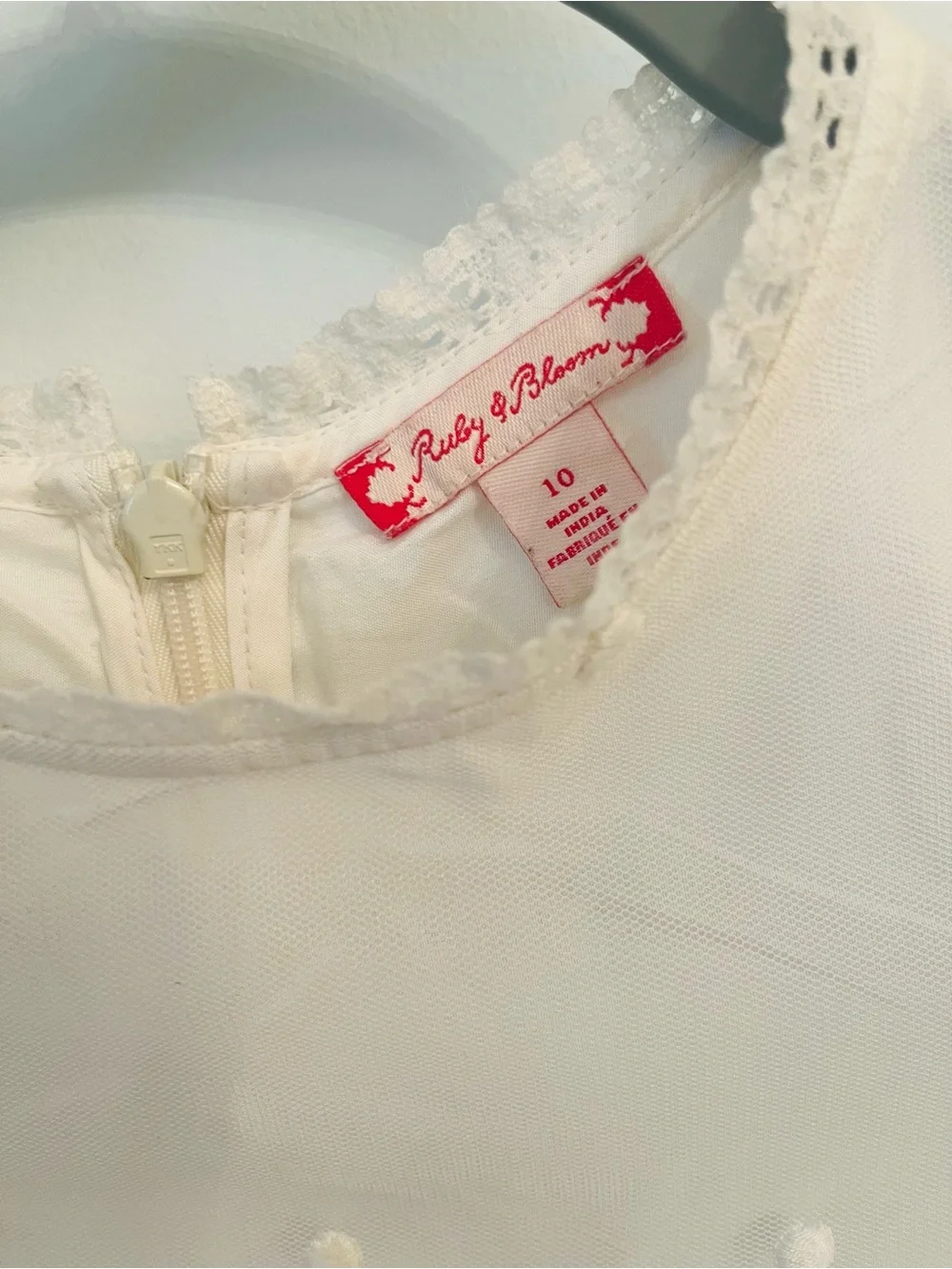 ruby & bloom Ivory Lace Applique Dress
